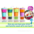 as seen on TV 2015 new fashion Plastic 2 in 1 Snack mug